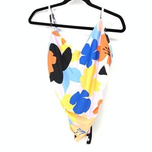 Jolyn Women's Size Medium Steve 2 Tie Back One Piece Swimsuit Cheeky Fit Floral